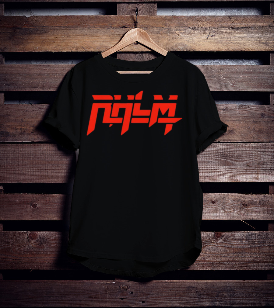Rhlm Cyberpunk Red Futuristic Typography T-Shirt
