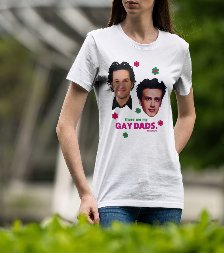 These Are My Gay Dads Flowers Nuggclub 420 T-Shirt