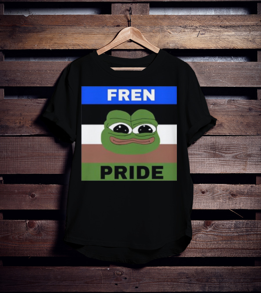 Fren Pride Pepe Flag Image T-Shirt