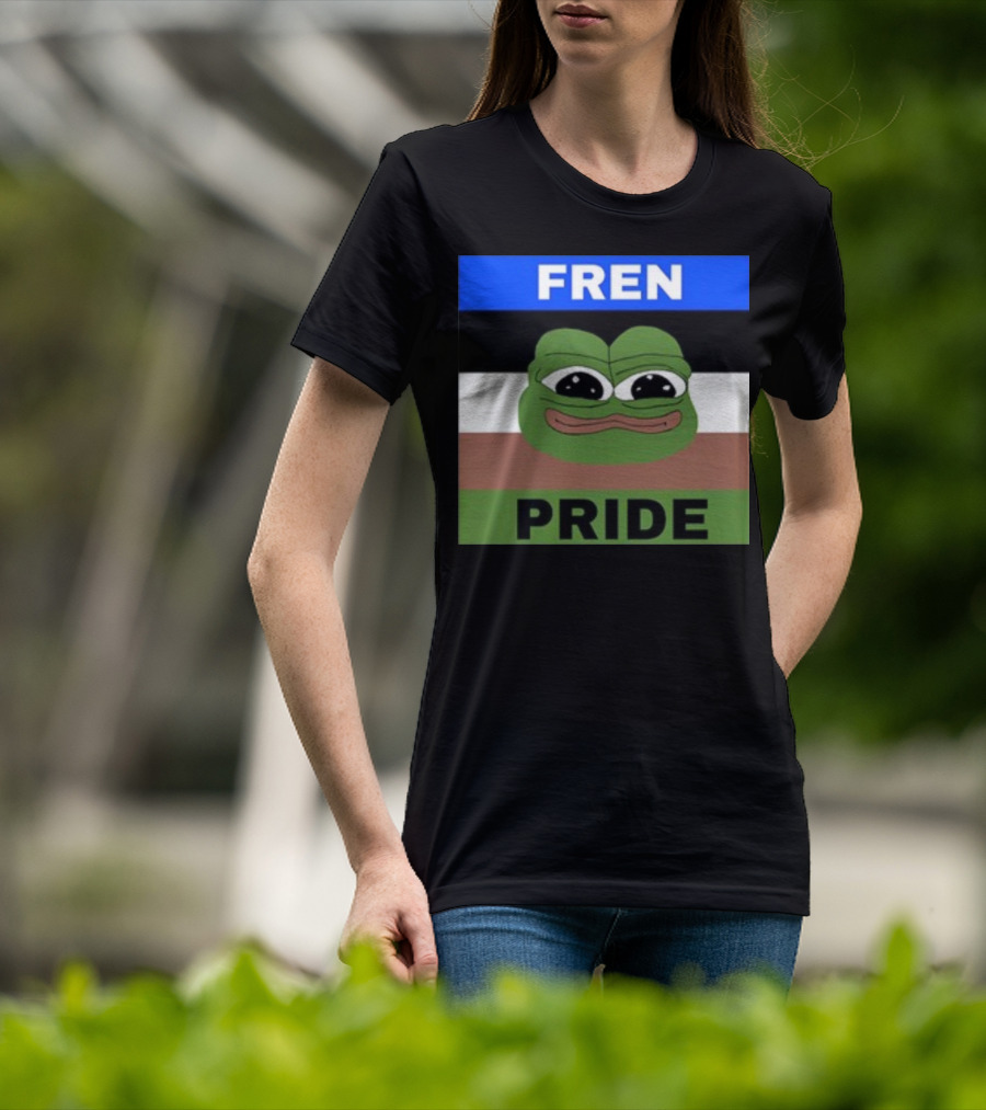 Fren Pride Pepe Flag Image T-Shirt