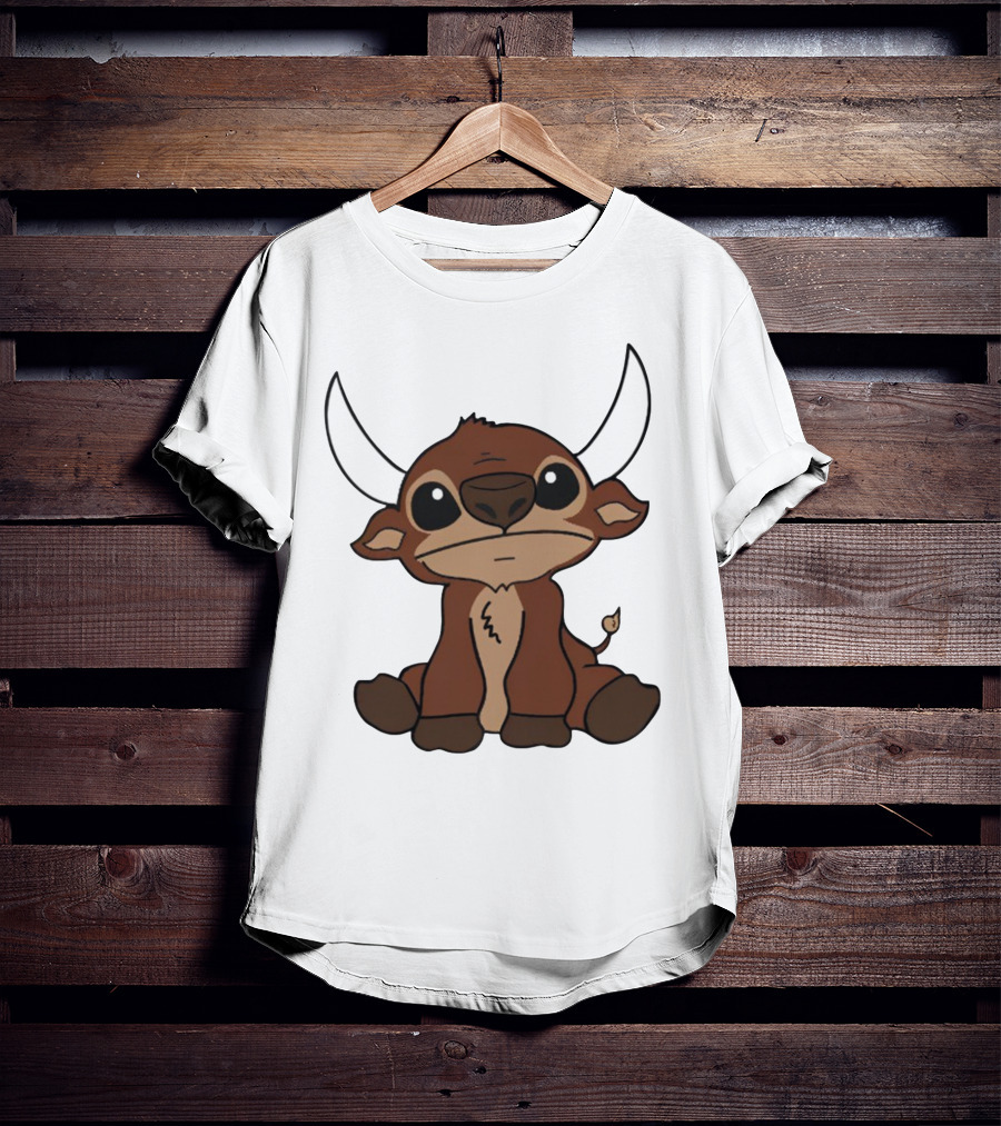 26Shirts Stitch Buffalo Cute Cartoon Buffalo Image T-Shirt