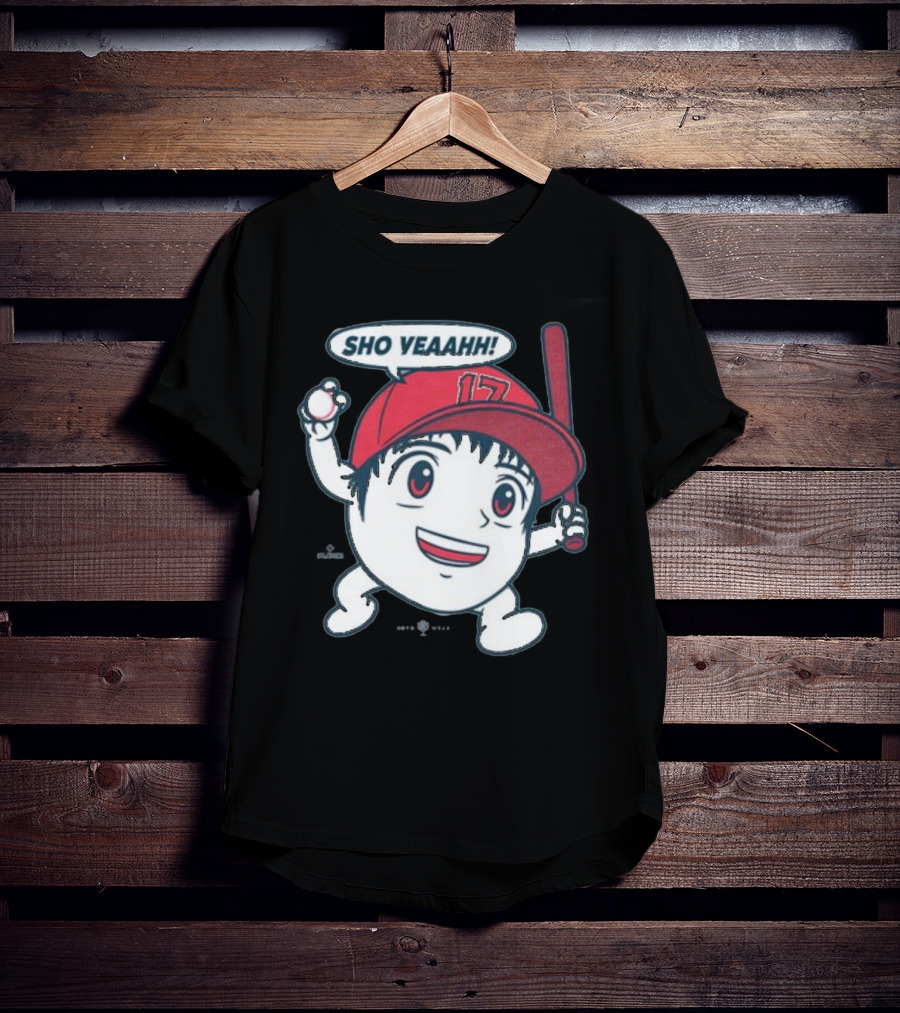 Sho Yeaahh Baseball Character 17 Red Cap Batting Pose T-Shirt