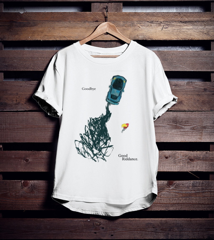 Goodbye Good Riddance Burnout Car Flame Green Day T-Shirt