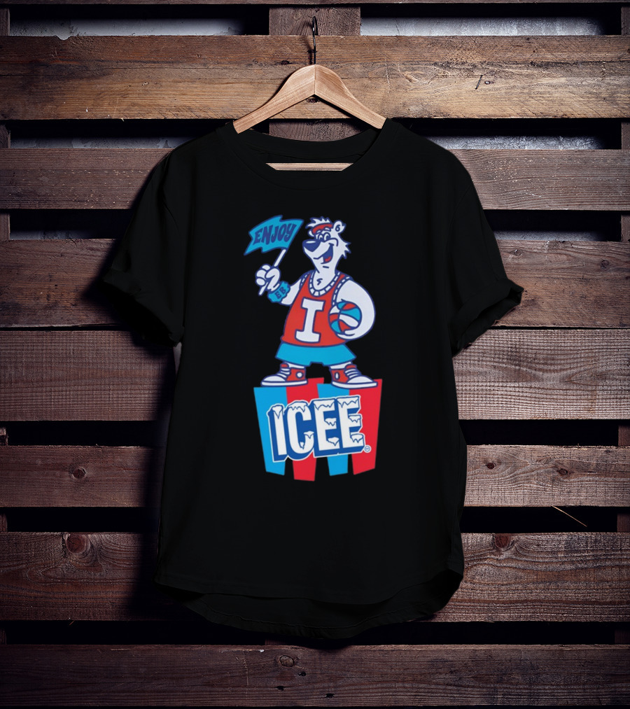 Enjoy Icee Basketball Bear Iconic Frozen Drink Fun T-Shirt