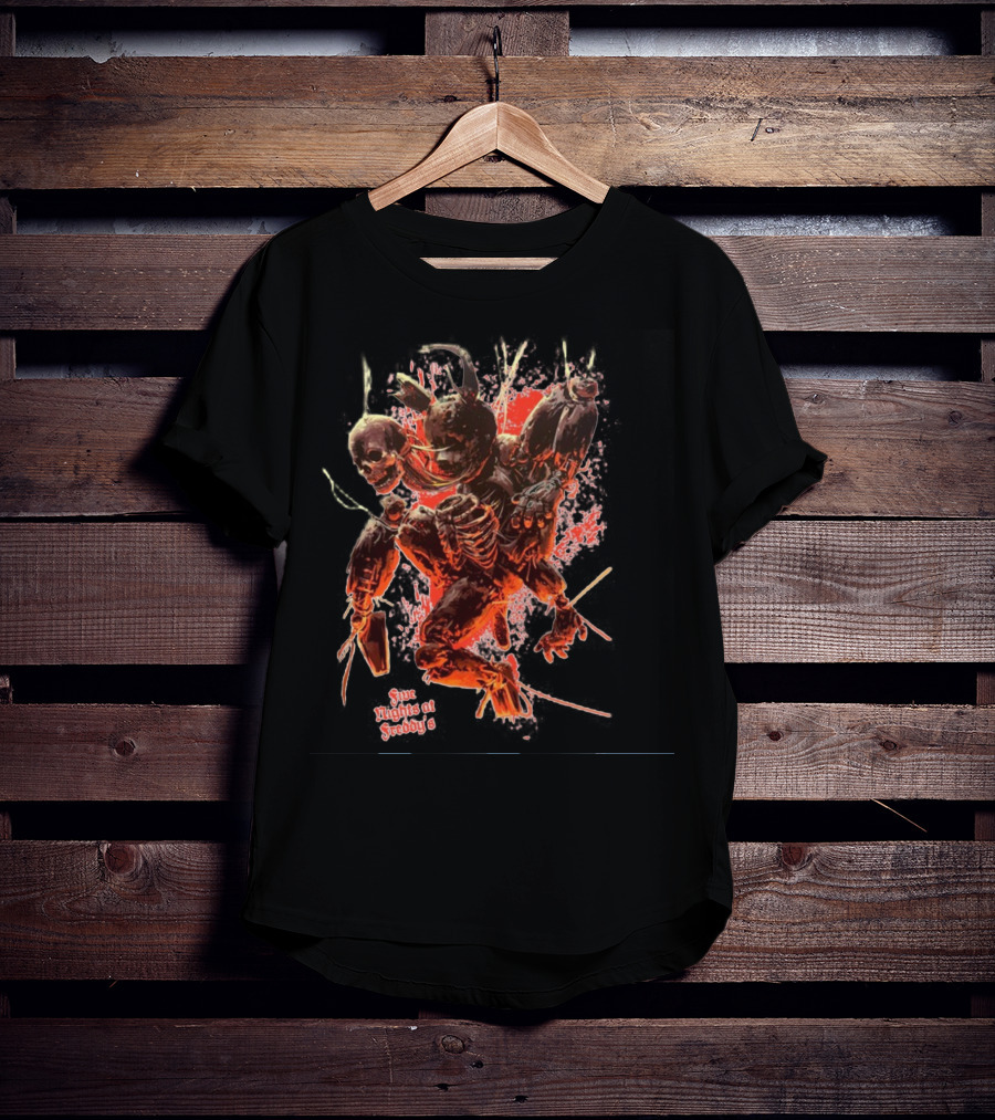 Five Nights At Freddy's Creepy Skeleton Characters T-Shirt