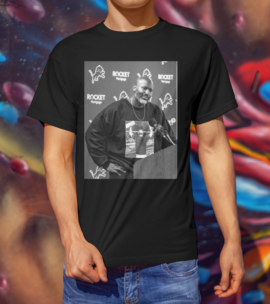 Lions Dan Campbell Rocket Mortgage Press Conference T-Shirt