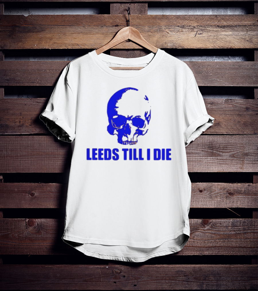 Leeds Till I Die Blue Skull T-Shirt