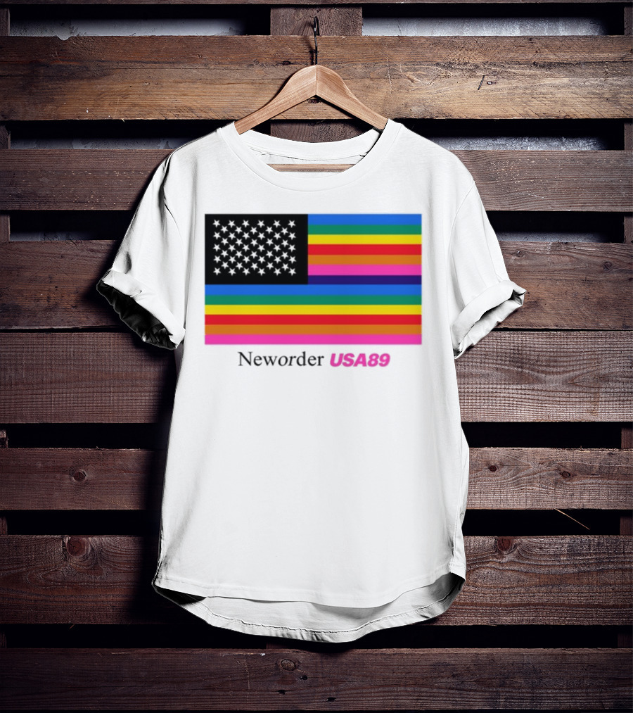 Neworder USA89 Literallyvergil Rainbow Flag T-Shirt