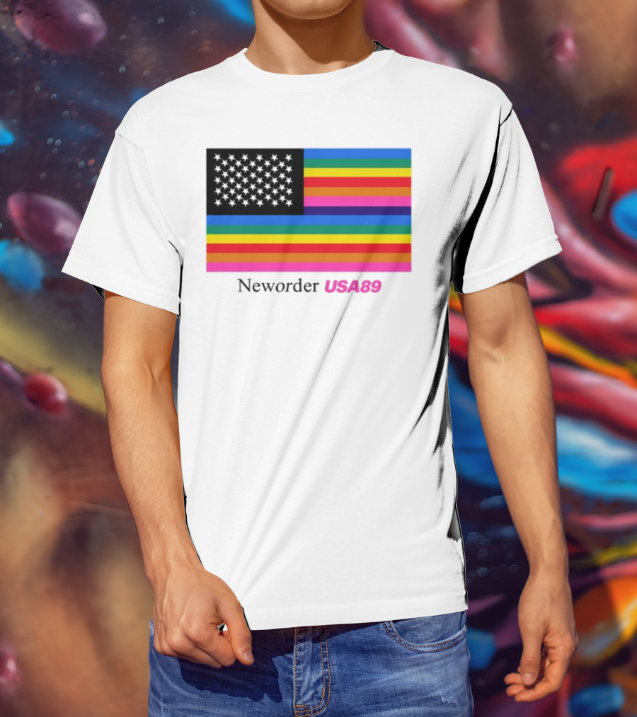 Neworder USA89 Literallyvergil Rainbow Flag T-Shirt