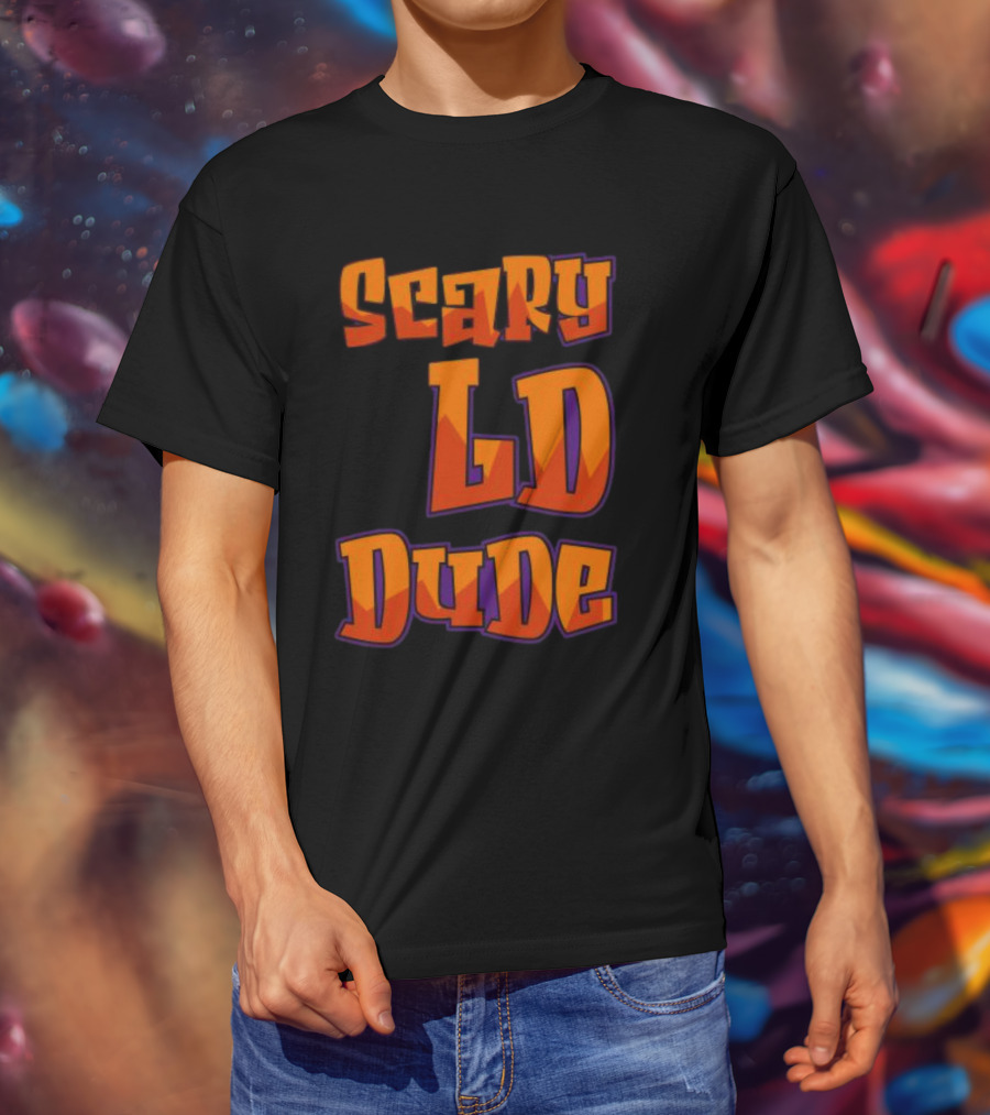 Scary LD Dude Retro Font T-Shirt