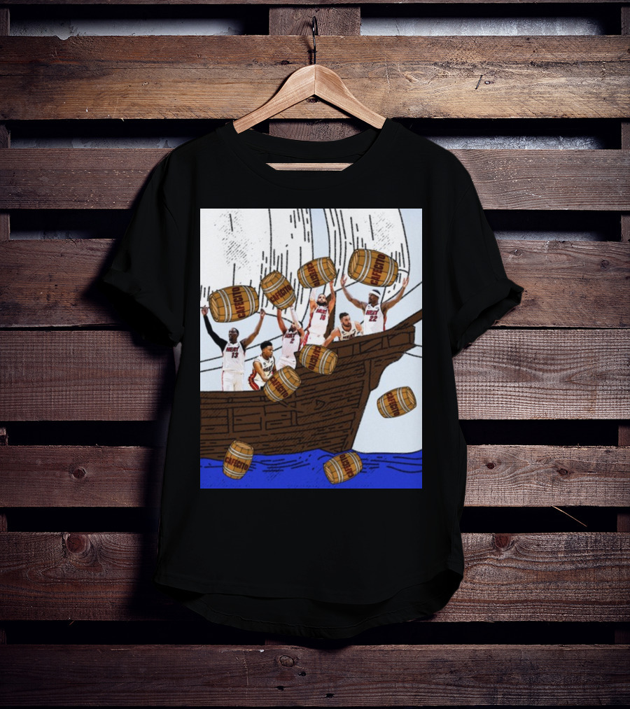 Miami Heat Cafecito Party Ship Adventure Before Flight To Denver T-Shirt
