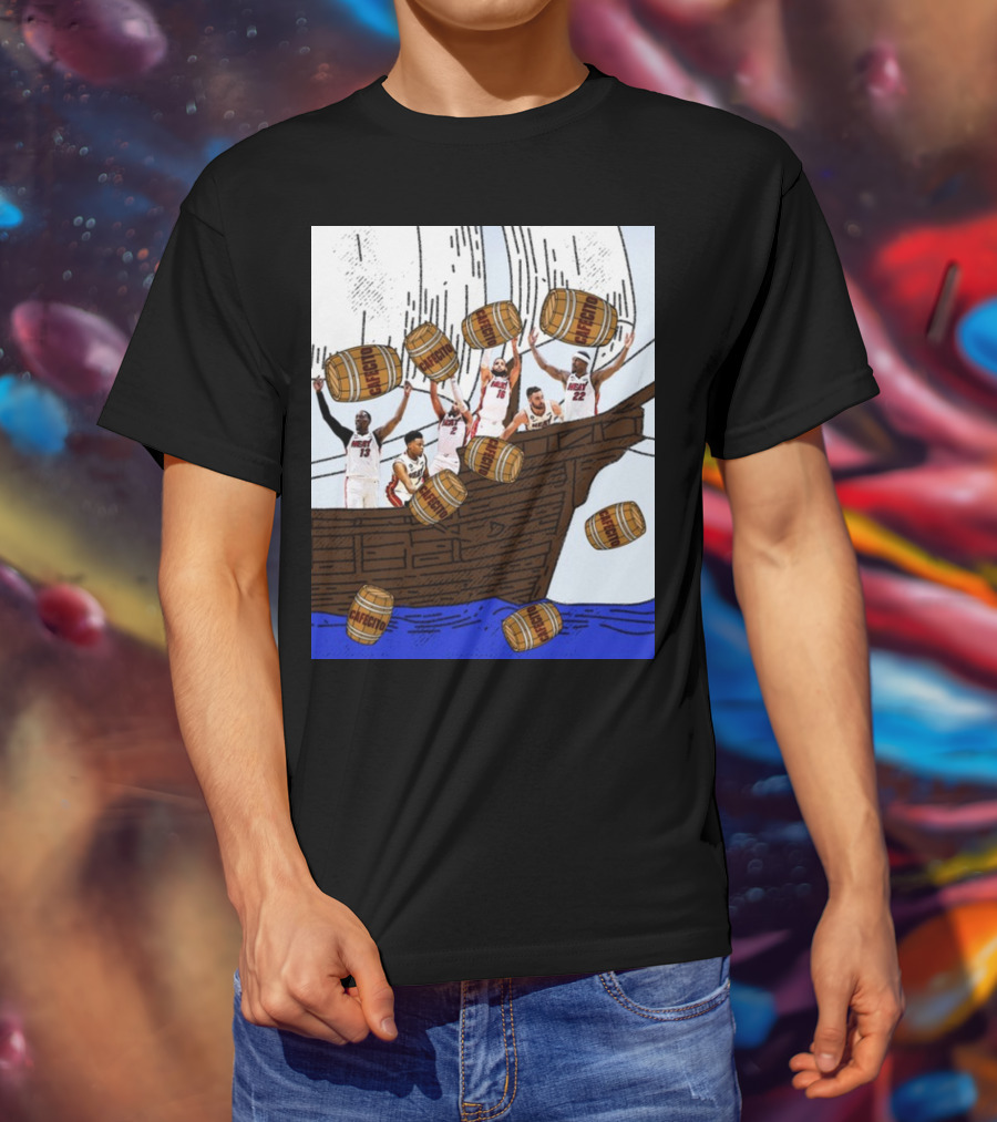 Miami Heat Cafecito Party Ship Adventure Before Flight To Denver T-Shirt