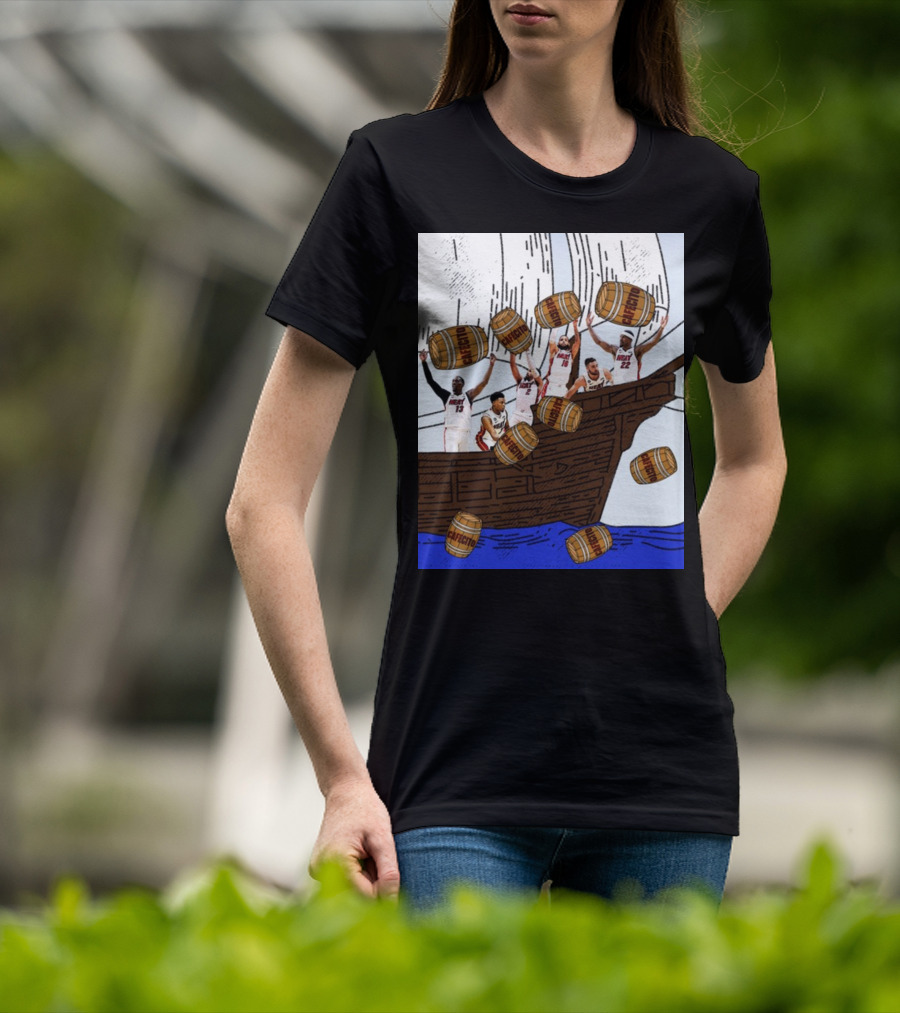 Miami Heat Cafecito Party Ship Adventure Before Flight To Denver T-Shirt