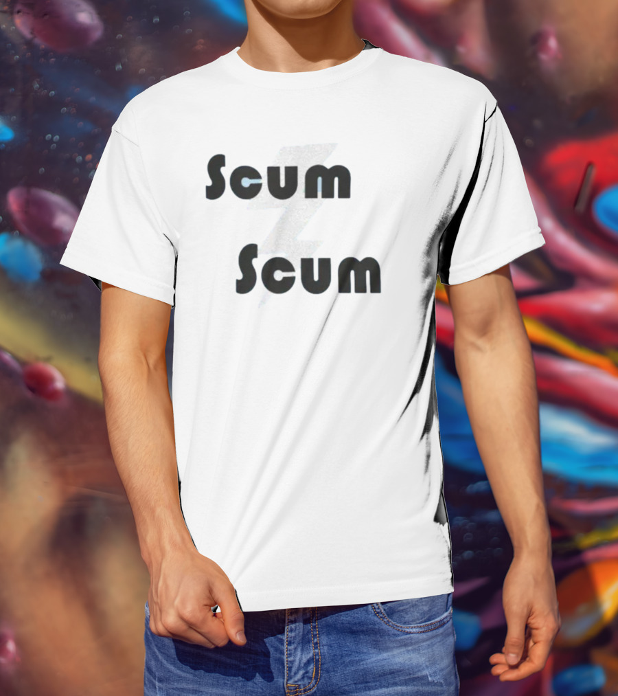 Scum Scum Lightning Bolt T-Shirt