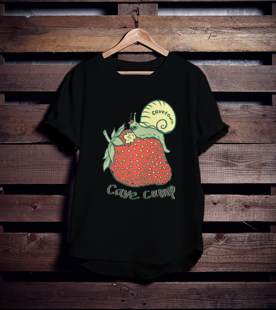 Cavetown Hungry Snail Strawberry Cave Camp T-Shirt