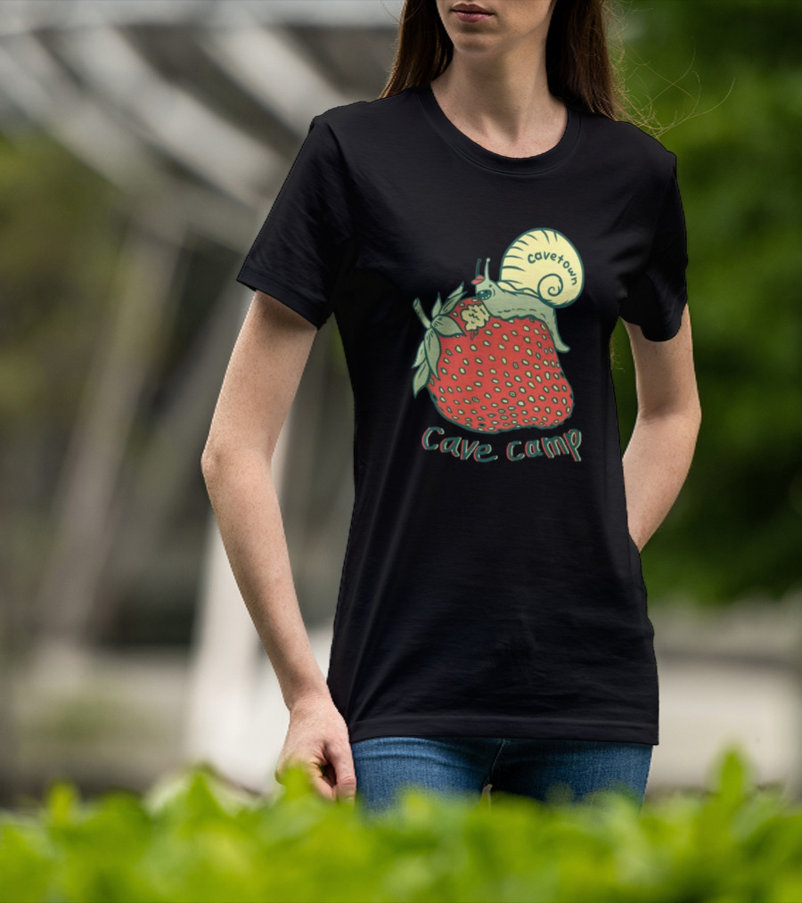 Cavetown Hungry Snail Strawberry Cave Camp T-Shirt