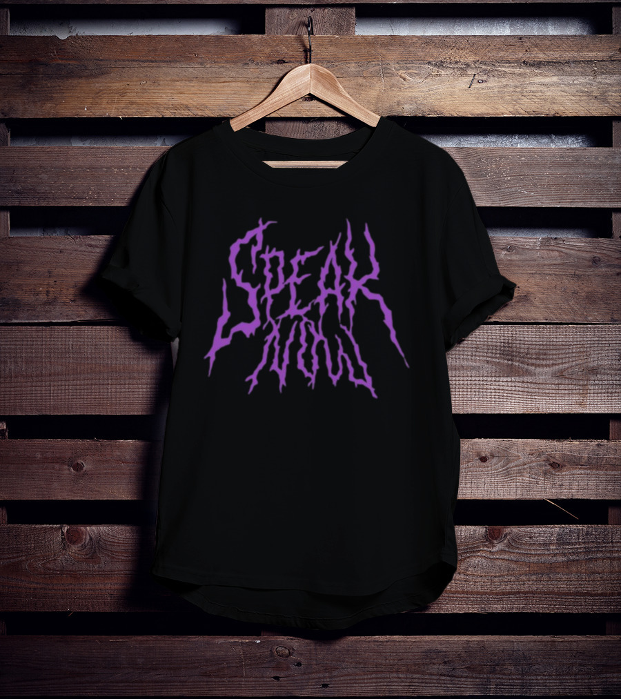Dopeamyne Goods Speak Now Purple Electric Text T-Shirt