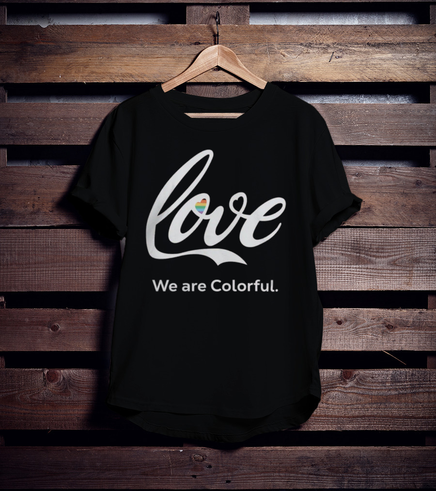 Coca-Cola Love Heart We Are Colorful Rainbow T-Shirt