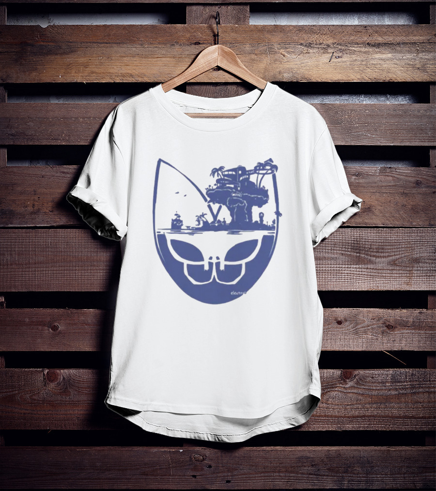 Gorillaz Plastic Beach Skull Island Electrolux T-Shirt
