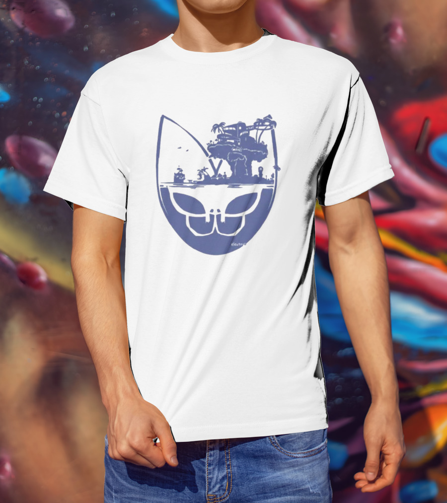 Gorillaz Plastic Beach Skull Island Electrolux T-Shirt