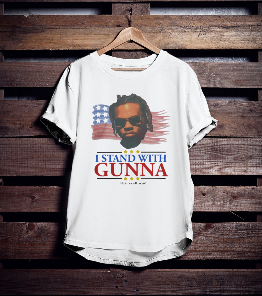I Stand With Gunna He Didn't Tell On Me American Flag Stars T-Shirt