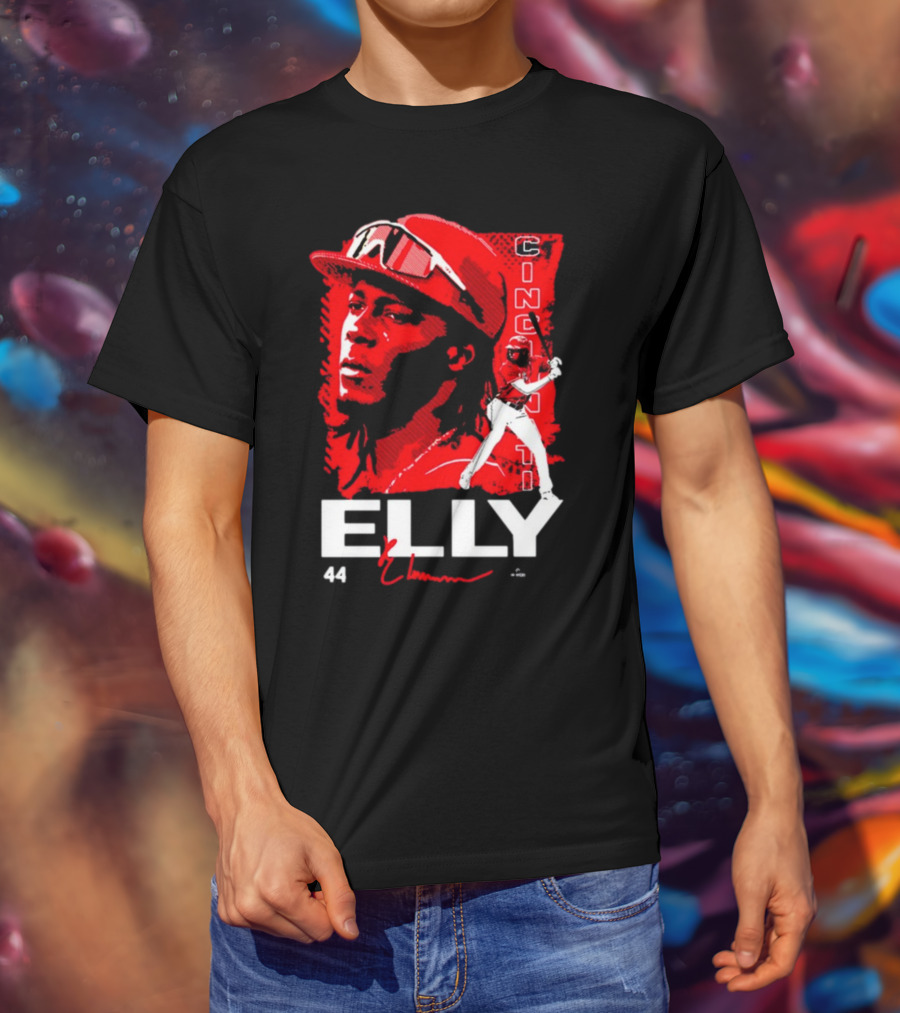 ELLY De La Cruz Cincinnati 44 Playmaker Baseball T-Shirt