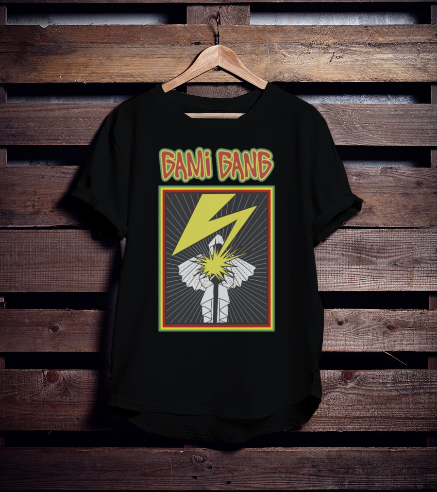 Gami Gang Origami Lightning Explosion Retro T-Shirt