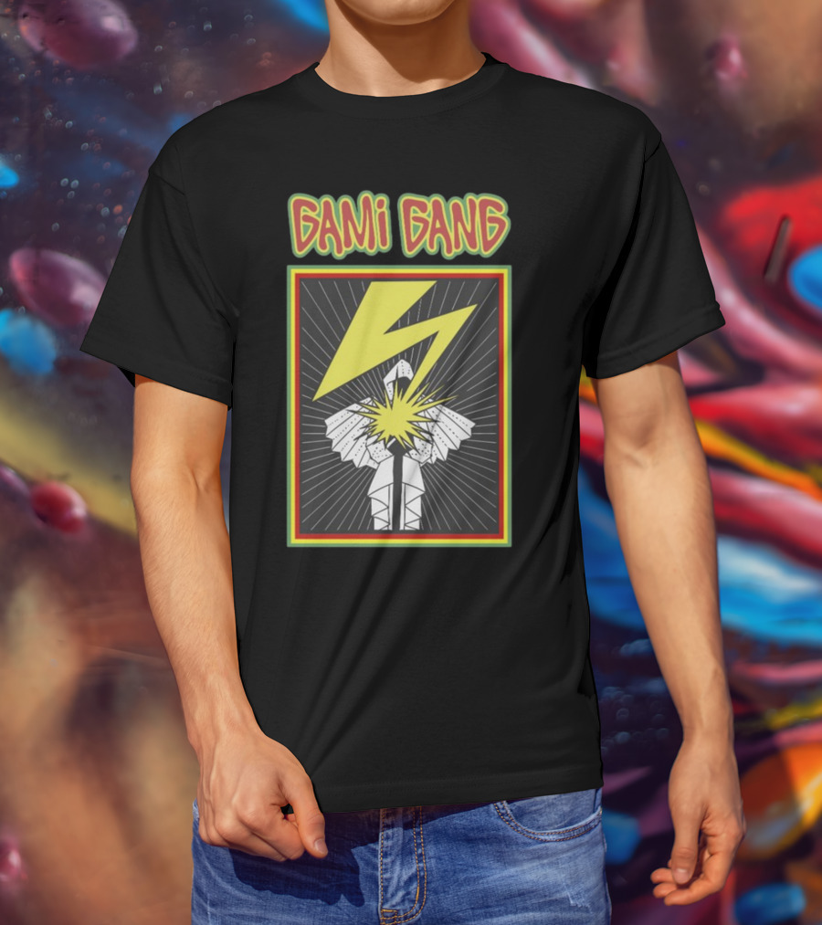 Gami Gang Origami Lightning Explosion Retro T-Shirt