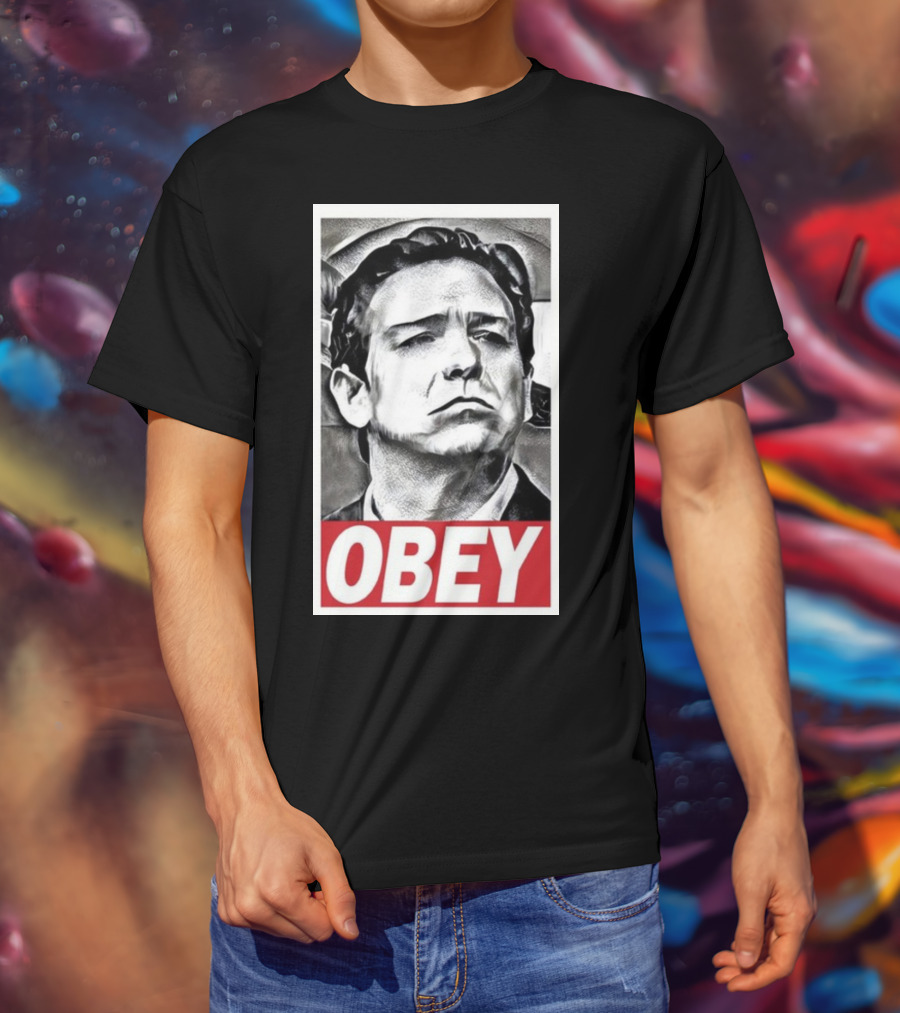 Never Desantis Obey Portrait T-Shirt