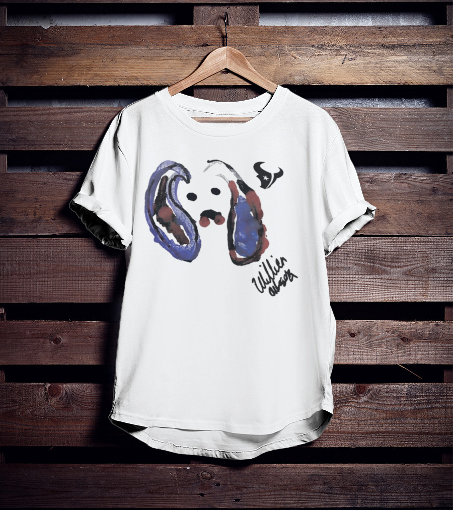 Texans Will Anderson Jr Artwork Featuring Rookie Signature T-Shirt
