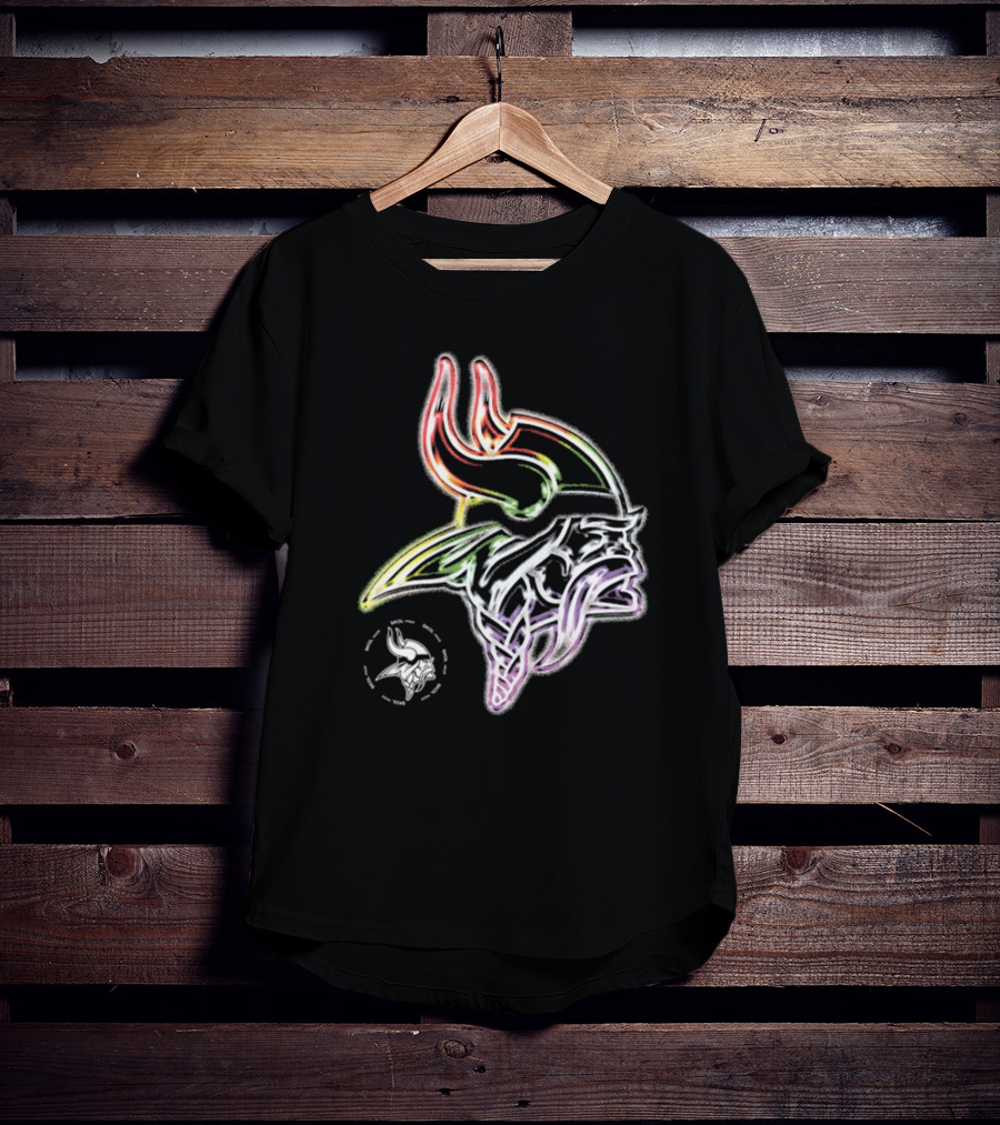 Kwesi Minnesota Vikings Skol Pride New Rainbow Viking T-Shirt