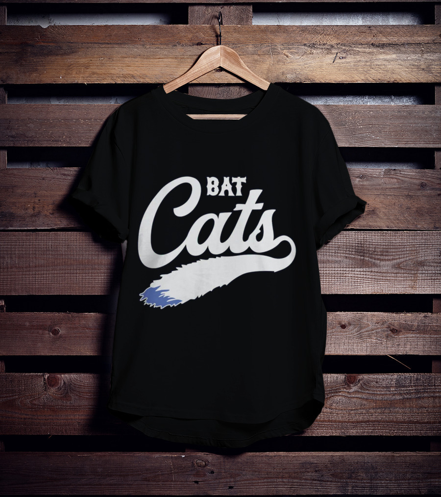 Bat Cats Logo With Feather Tail T-Shirt