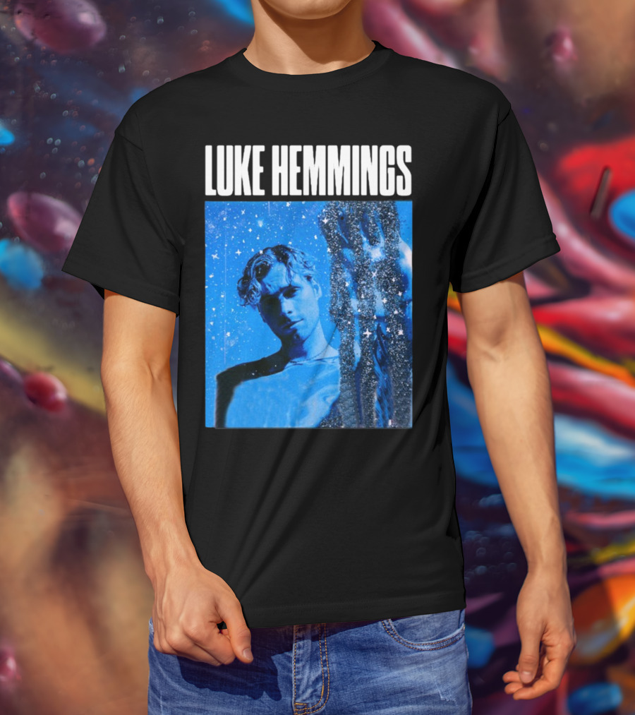 Luke Hemmings Live At The Fonda June 08 Blue Starry Night Aesthetic T-Shirt