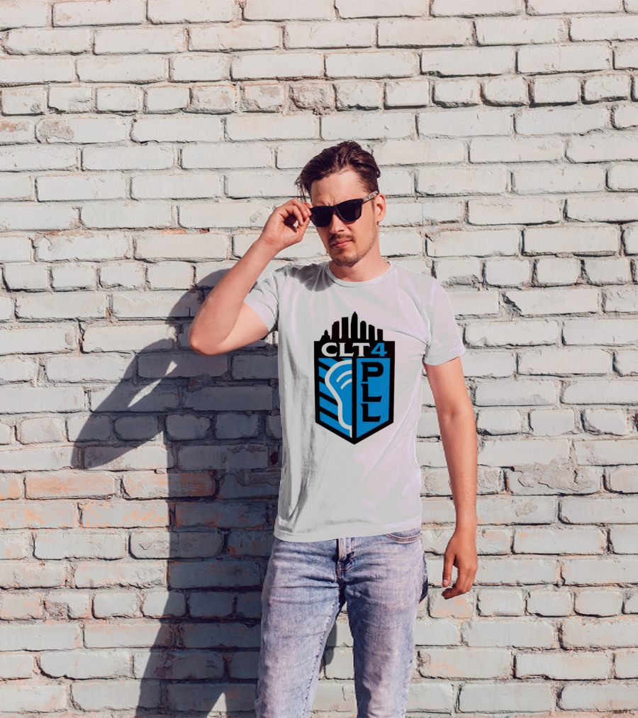 Premier Lacrosse League CLT 4 Logo PLL T-Shirt