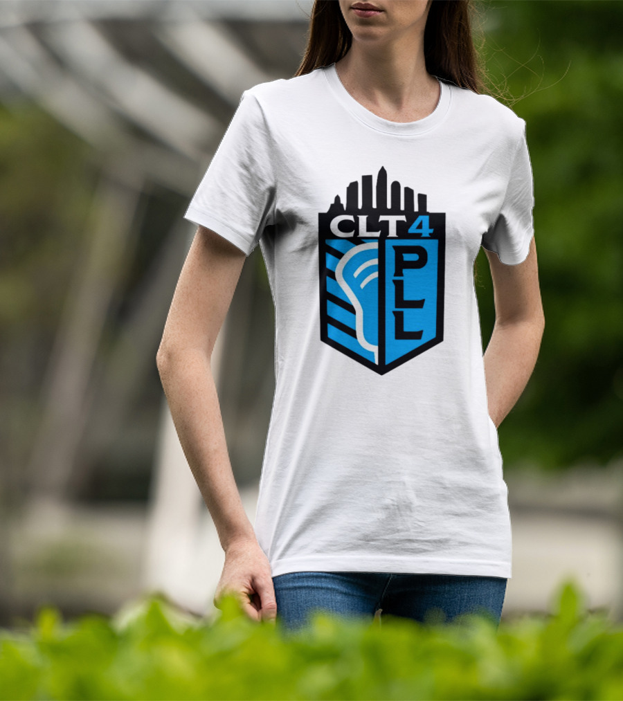 Premier Lacrosse League CLT 4 Logo PLL T-Shirt
