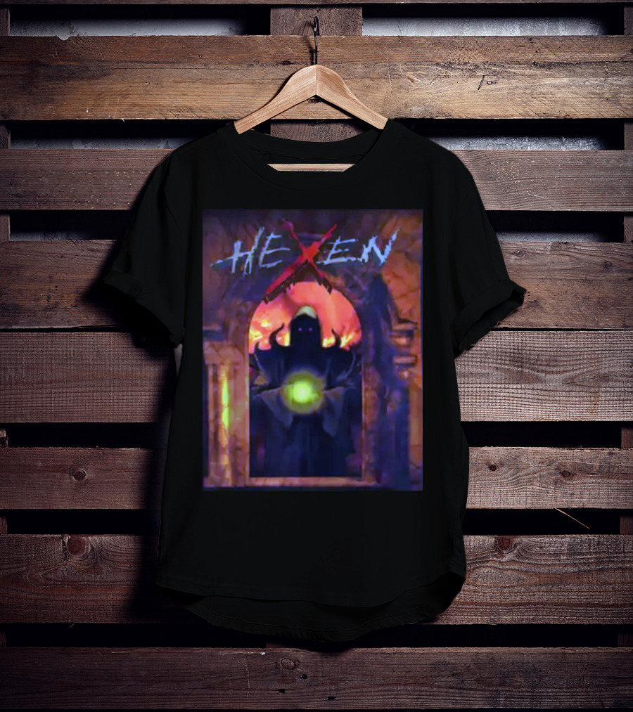 Hexen Mysterious Hooded Figure With Glowing Orb T-Shirt