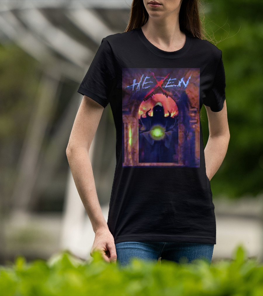 Hexen Mysterious Hooded Figure With Glowing Orb T-Shirt