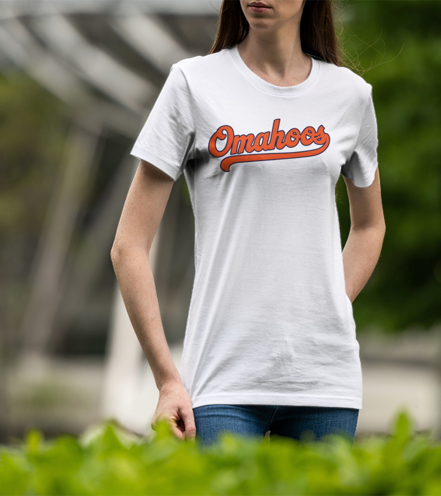 Omahoos Baseball Script T-Shirt
