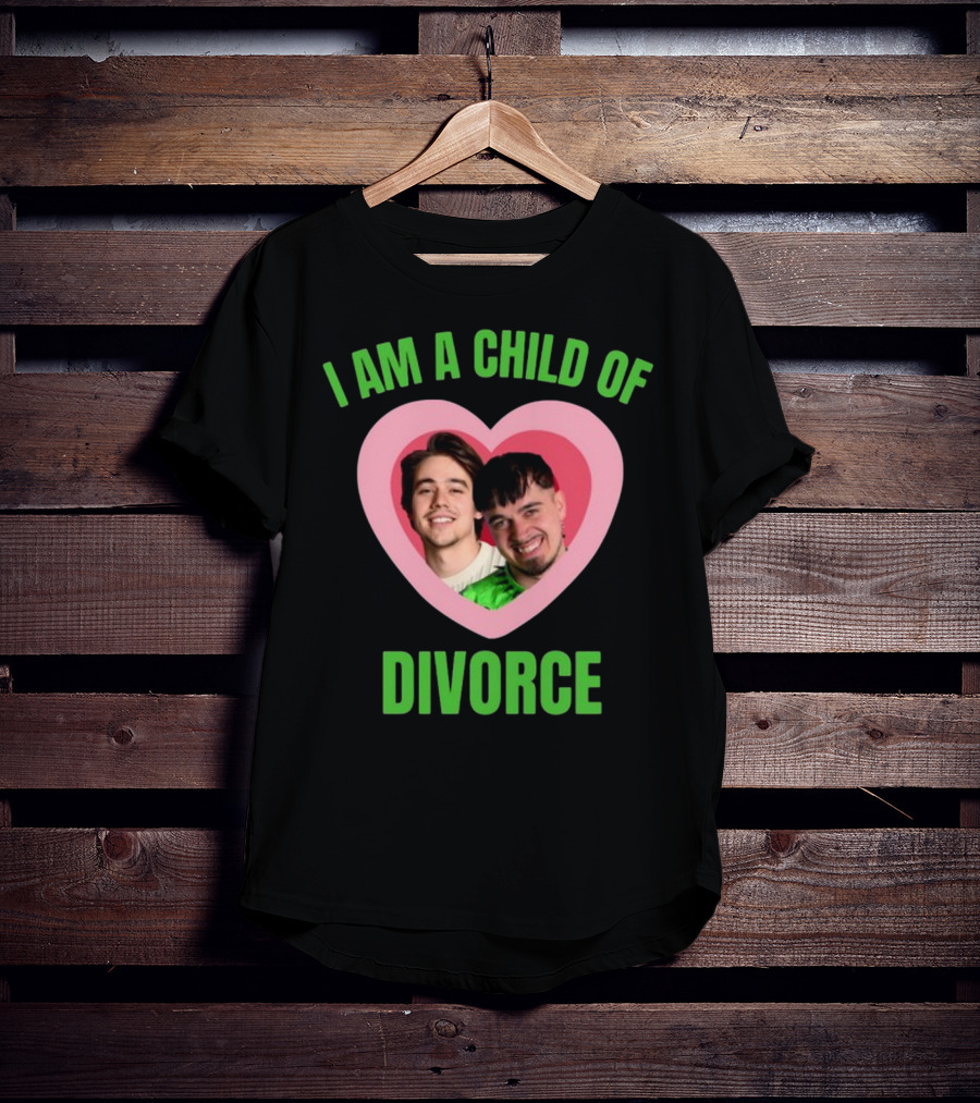 I Am A Child Of Divorce Kaarija And Bojan Heart T-Shirt