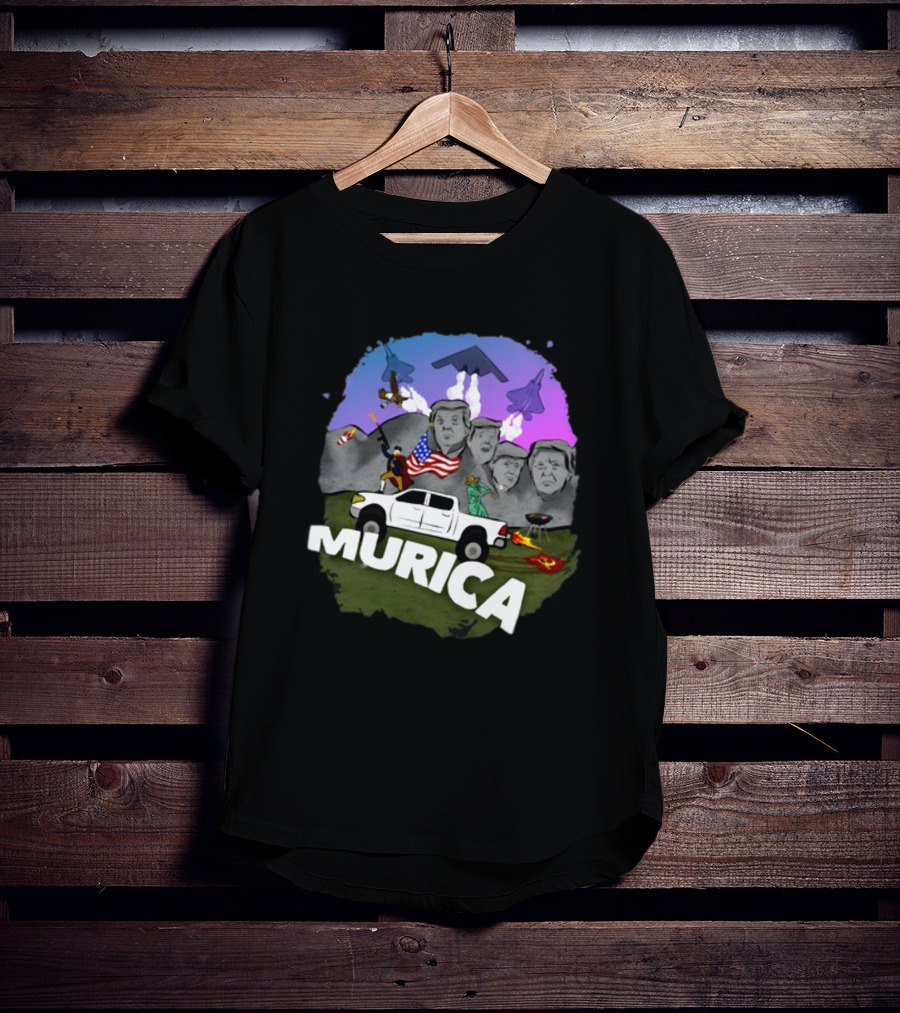 The Babylon Bee Murica Patriotic American Symbols And Landmarks T-Shirt