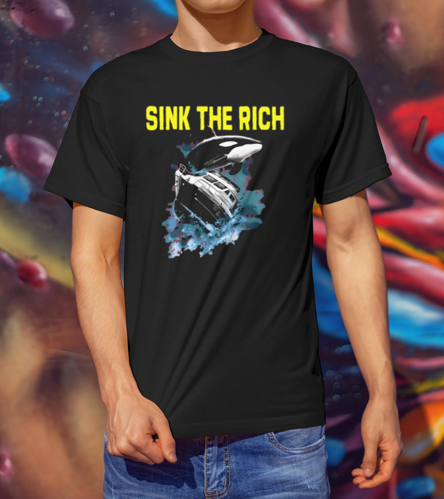 Sink The Rich Killer Whale Yacht Destruction T-Shirt