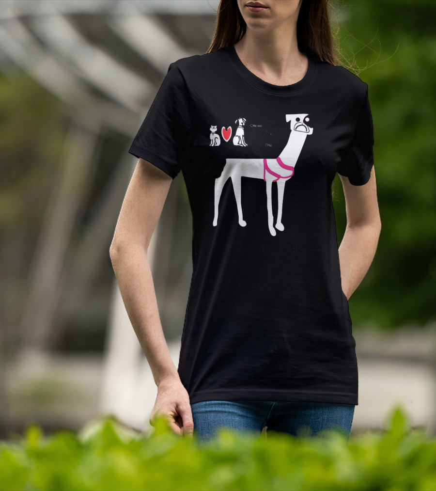 Ottawa Humane Society I'm Saving Dogs With Heart And Cartoon Dog T-Shirt