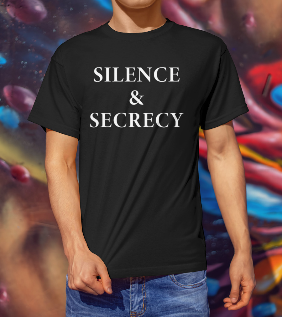 Raf Simons Silence And Secrecy Bold Minimalist Black And White Typography T-Shirt