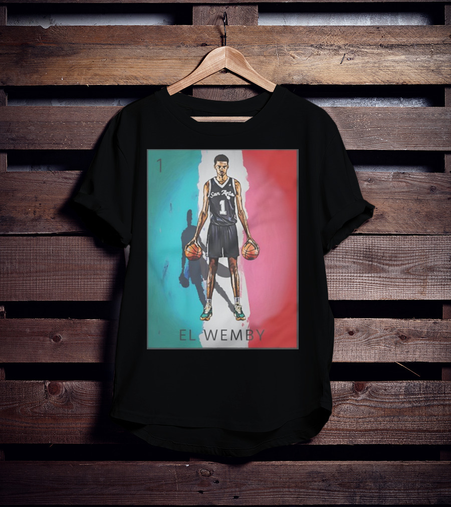El Wemby San Antonio Number 1 Basketball Player T-Shirt