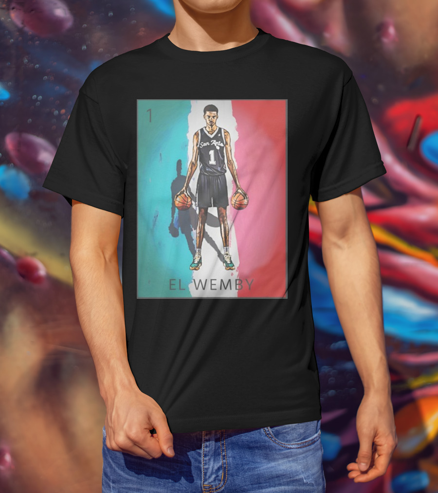 El Wemby San Antonio Number 1 Basketball Player T-Shirt