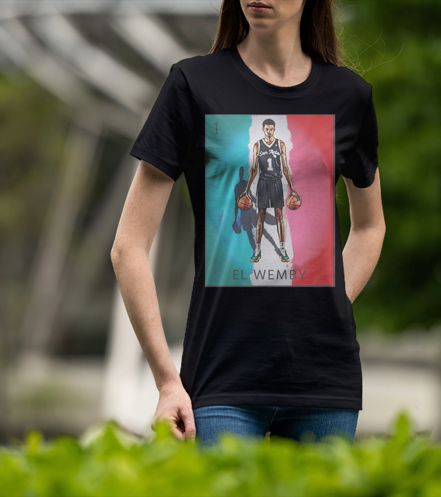 El Wemby San Antonio Number 1 Basketball Player T-Shirt