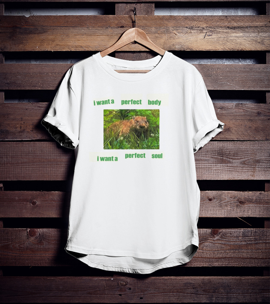 I Want A Perfect Body Perfect Soul Groundhog Baby T-Shirt