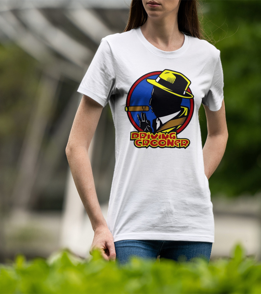 Driving Grooner Fedora Silhouette Cigar T-Shirt