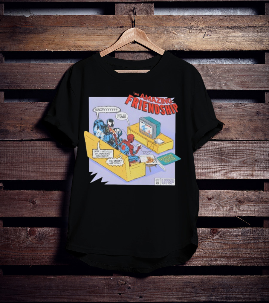Hungry Pizza Lovers Unite On Couch With Amazing Friendship TV T-Shirt