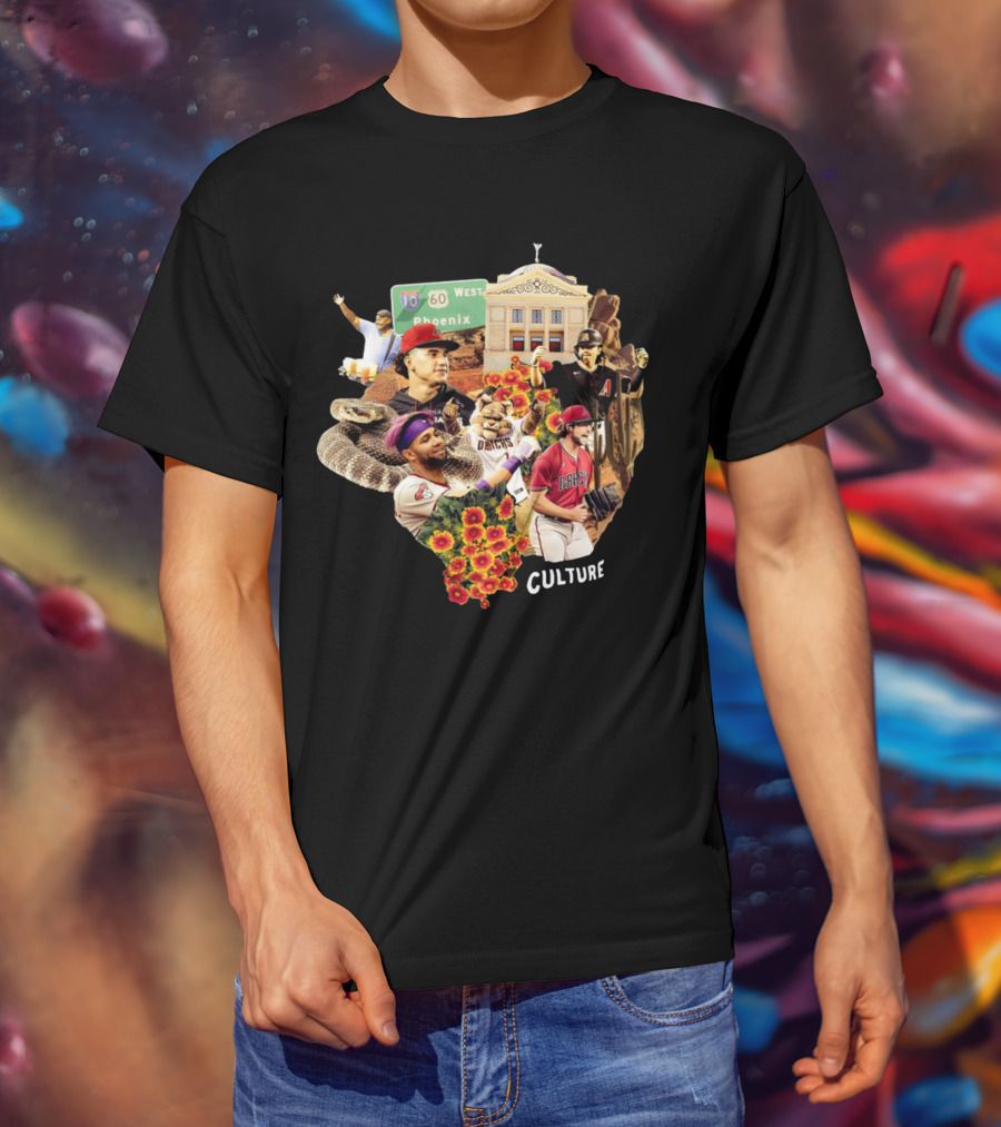Arizona Diamondbacks Serpiente Culture Phoenix Baseball Landmarks Icons T-Shirt
